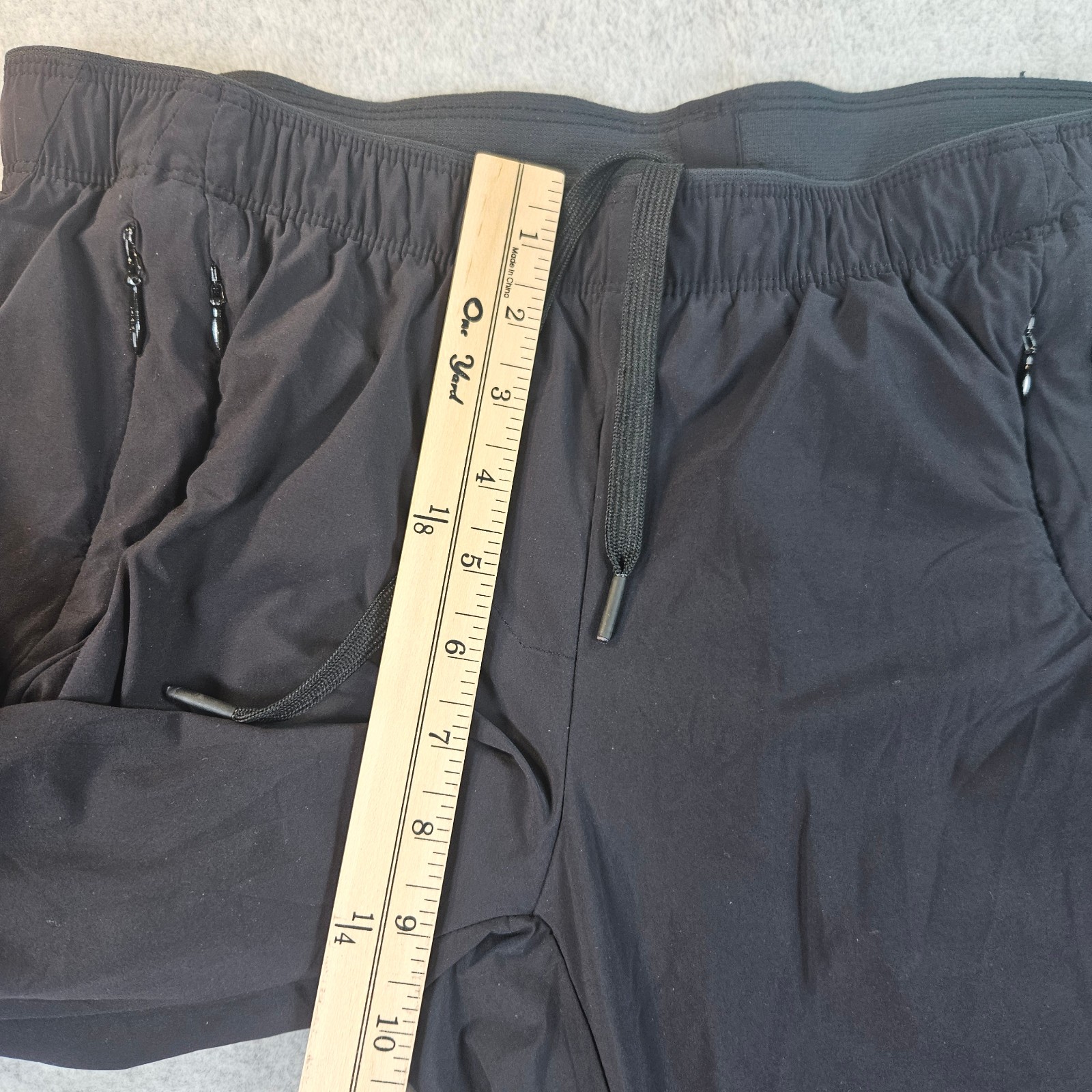Paskho Travel Pants Womens Size M Black Wide Leg Stretch Drawstring Eco Fabric