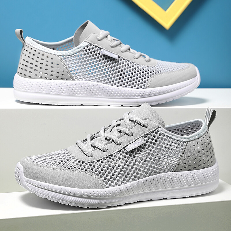 Summer Men’s Casual Sports Shoes Breathable Mesh Comfy Gym Fitness Jogging Shoes