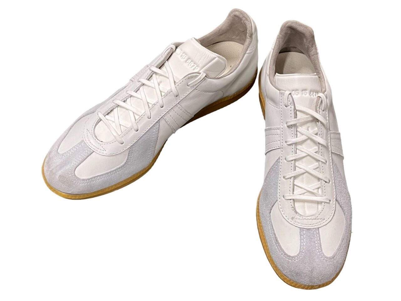 GENUINE German Army Bundeswehr Vintage Leather Trainers White