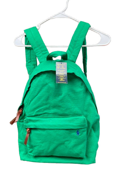Polo Ralph Lauren Men’s Green Polo Bear Backpack, Blue Pony