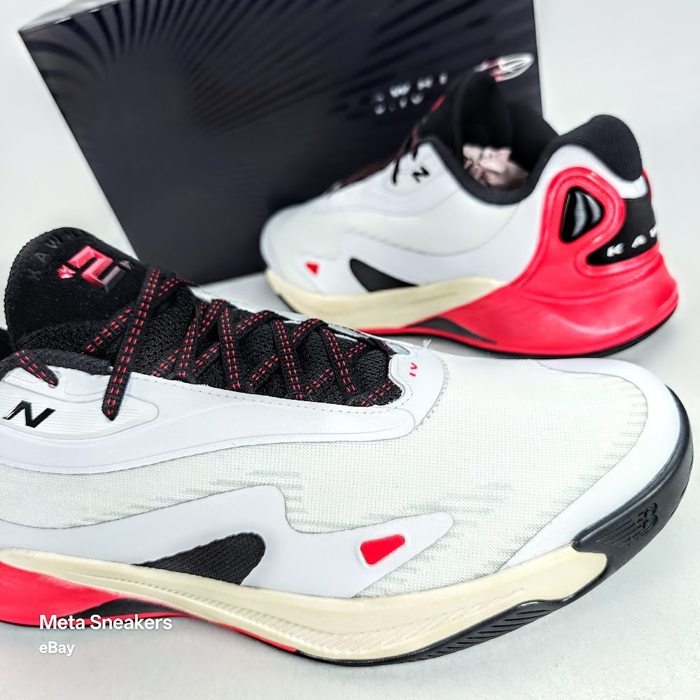 New Balance US 15 Men’s White Red Black Basketball Retro Kawhi IV BBKLSBR4 New