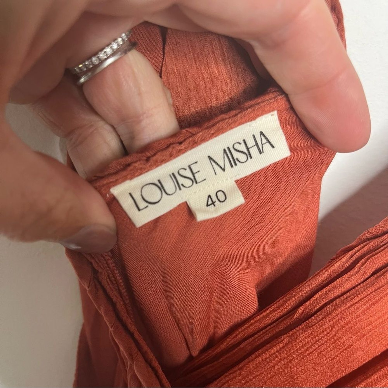 Louise Misha Plum Dress in Terracotta 40