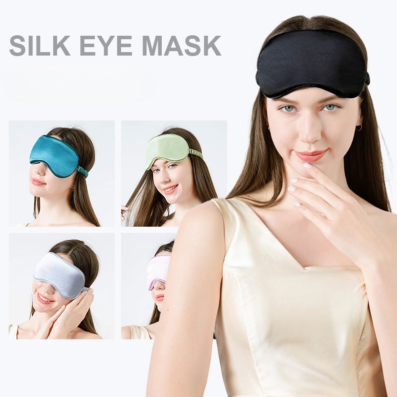 Imitation Silk Sleep Eye Mask Light Blocking Double-sided Silk Ice Silk Eye Mask