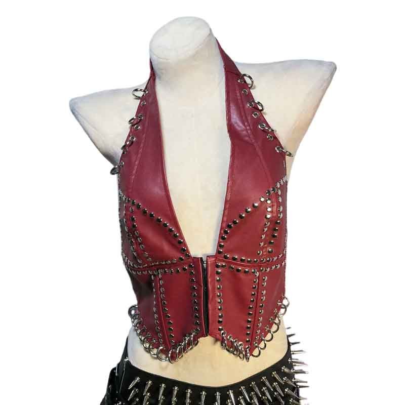 Goth Tops Punk Rock Clothes Y2K Gothic Tank Grunge Emo Clothing Spiked Summer