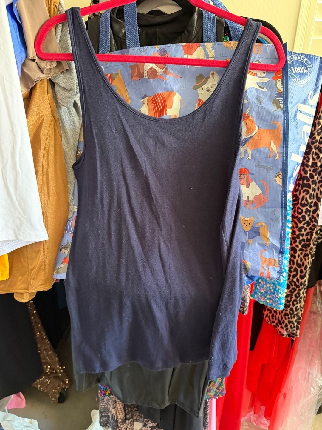 Women’s Tank Tops – Navy Solid 4/6 : ,