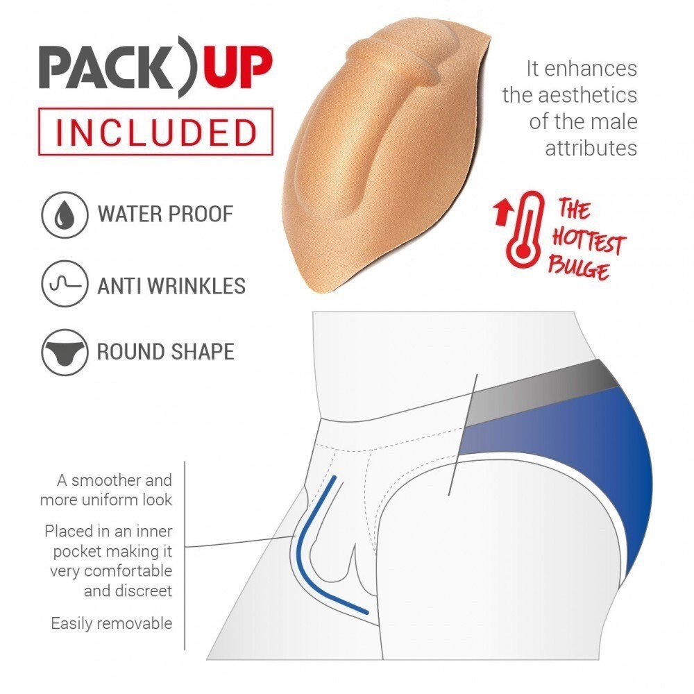 2Pc Sexy Men Pad Enlarge Enhancing Push Up Pouch Stereo Cup Briefs Trunks GThong