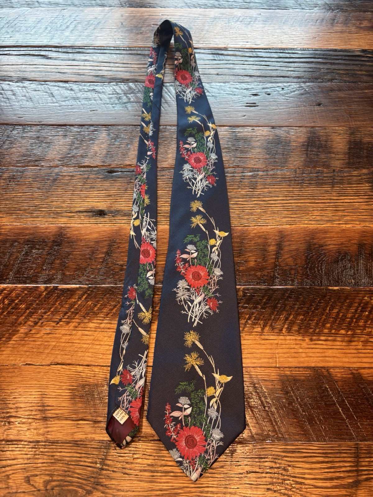Andhurst Men’s Blue Floral Necktie – Woven Polyester Neck Tie One Size