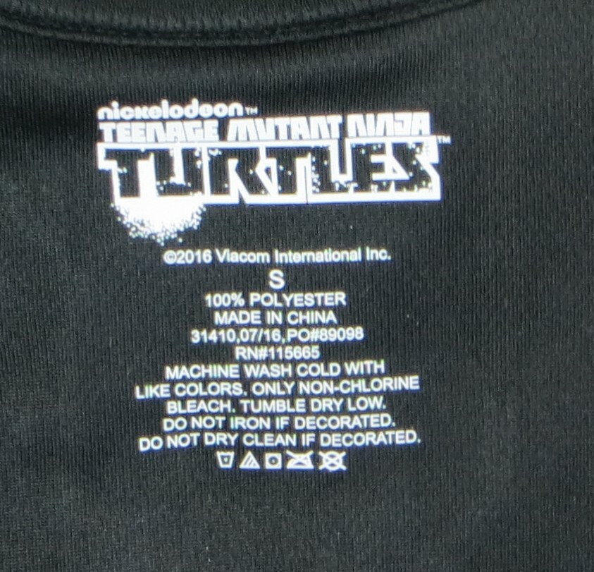Teenage Mutant Ninja Turtles Boys Jersey Shirt New Black Officially Licensed