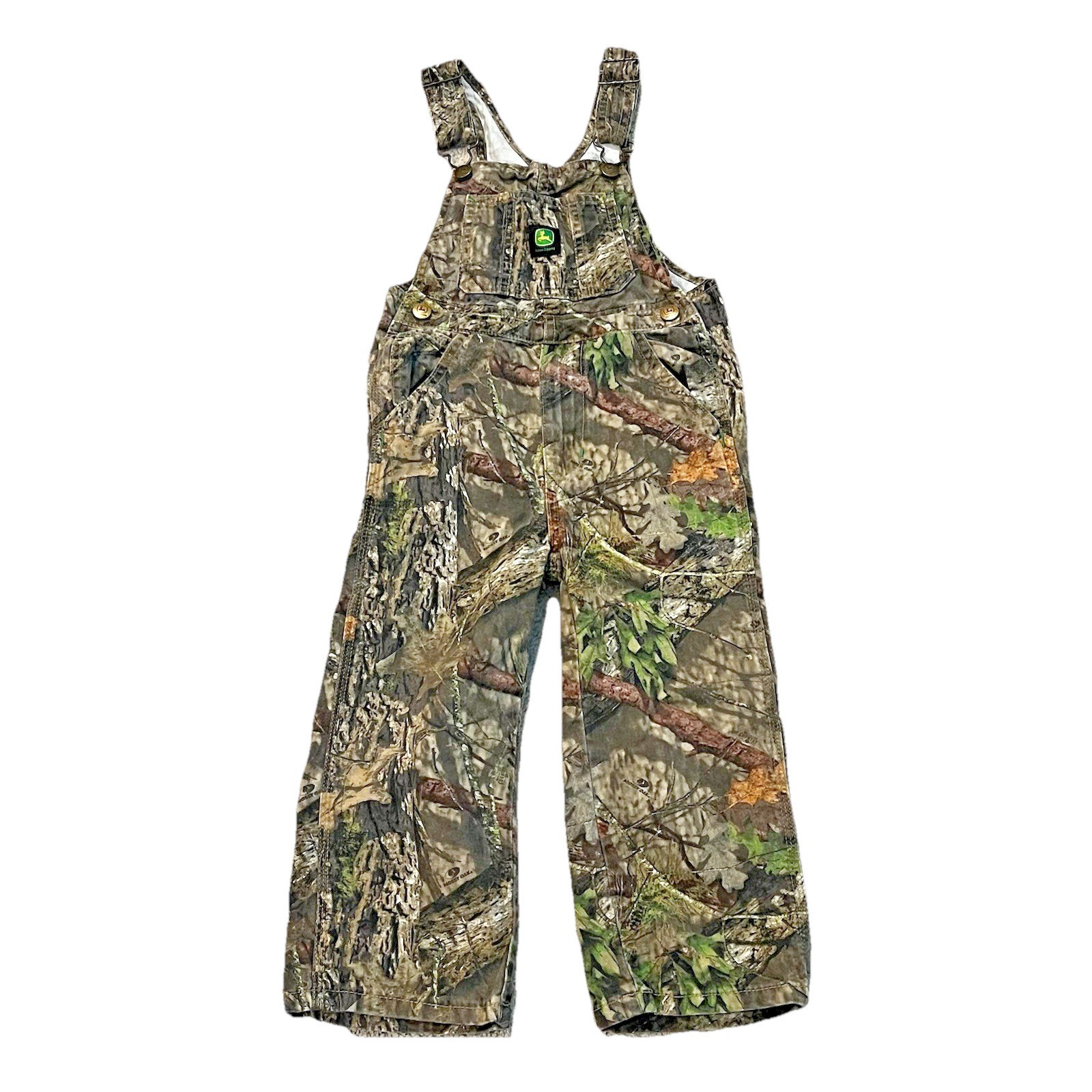 John Deere Camo Overalls KIDS Size 5 Mossy Oak Camouflage Hunting Bibs Outdoor