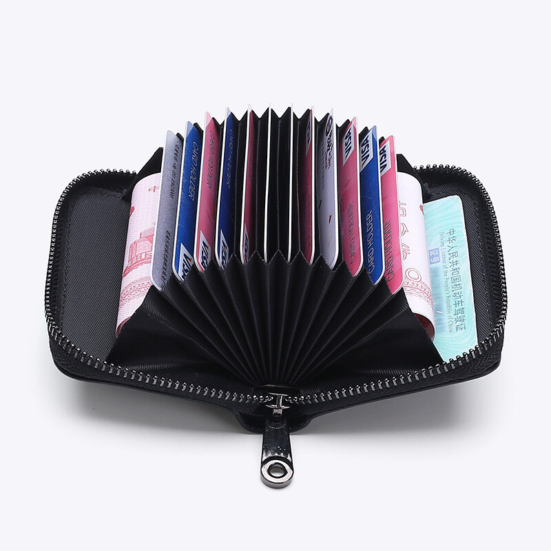 14/22 card RFID Blocking Mini Leather Wallet Business Case Purse Credit Holder