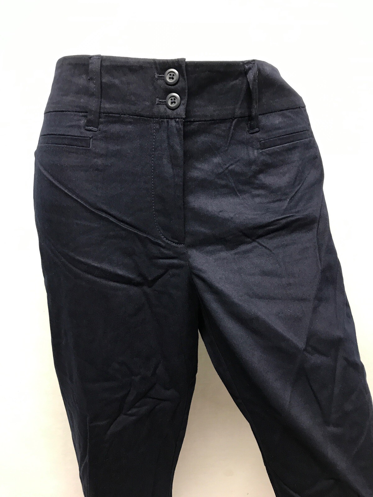 Dean St. Troper France Women’s Capris, Navy Blue Cotton Pants Size Varies New !!
