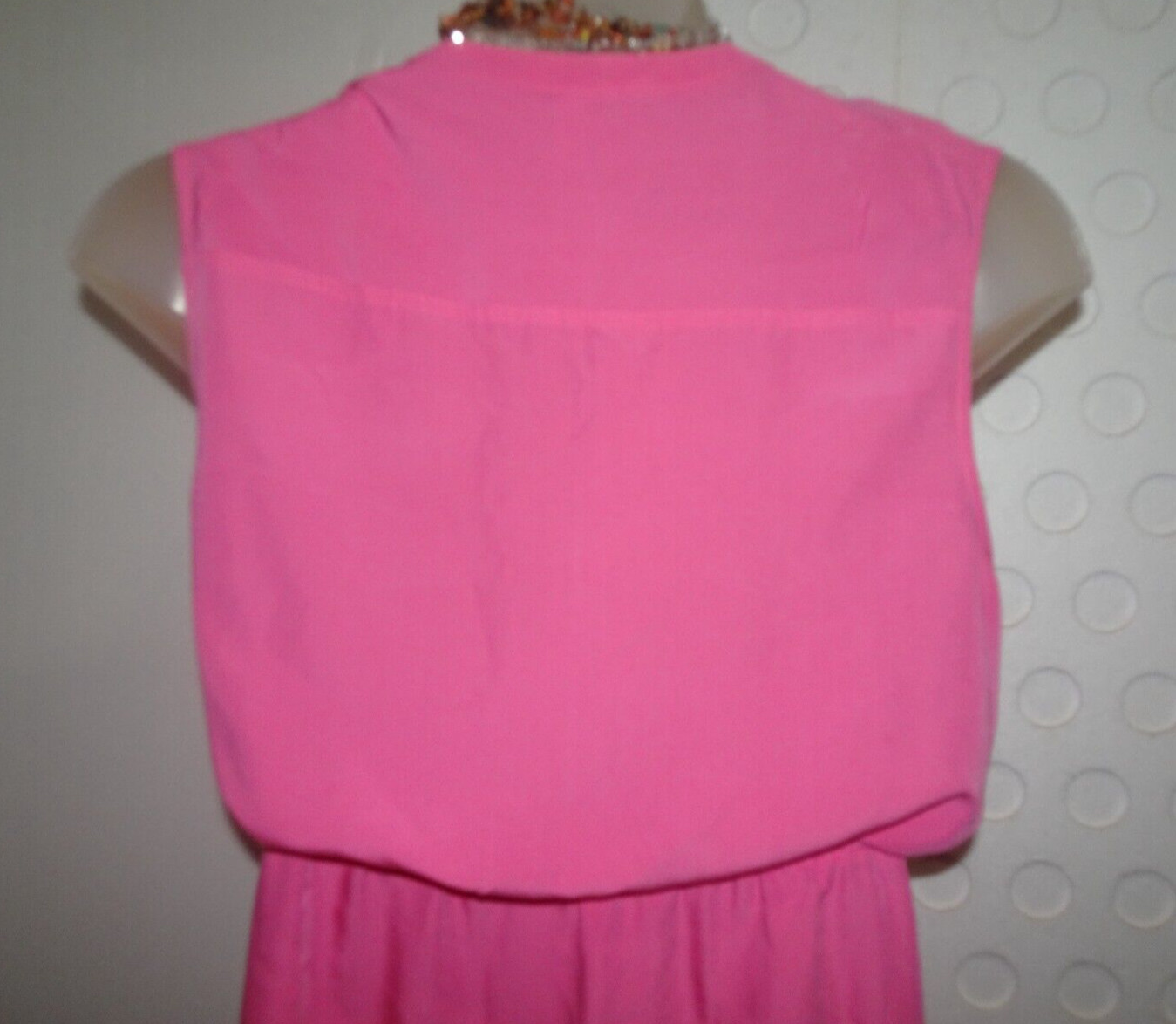 OLD NAVY Shirt Dress Button Up Collared Lapel Sleeveless Pink XL *