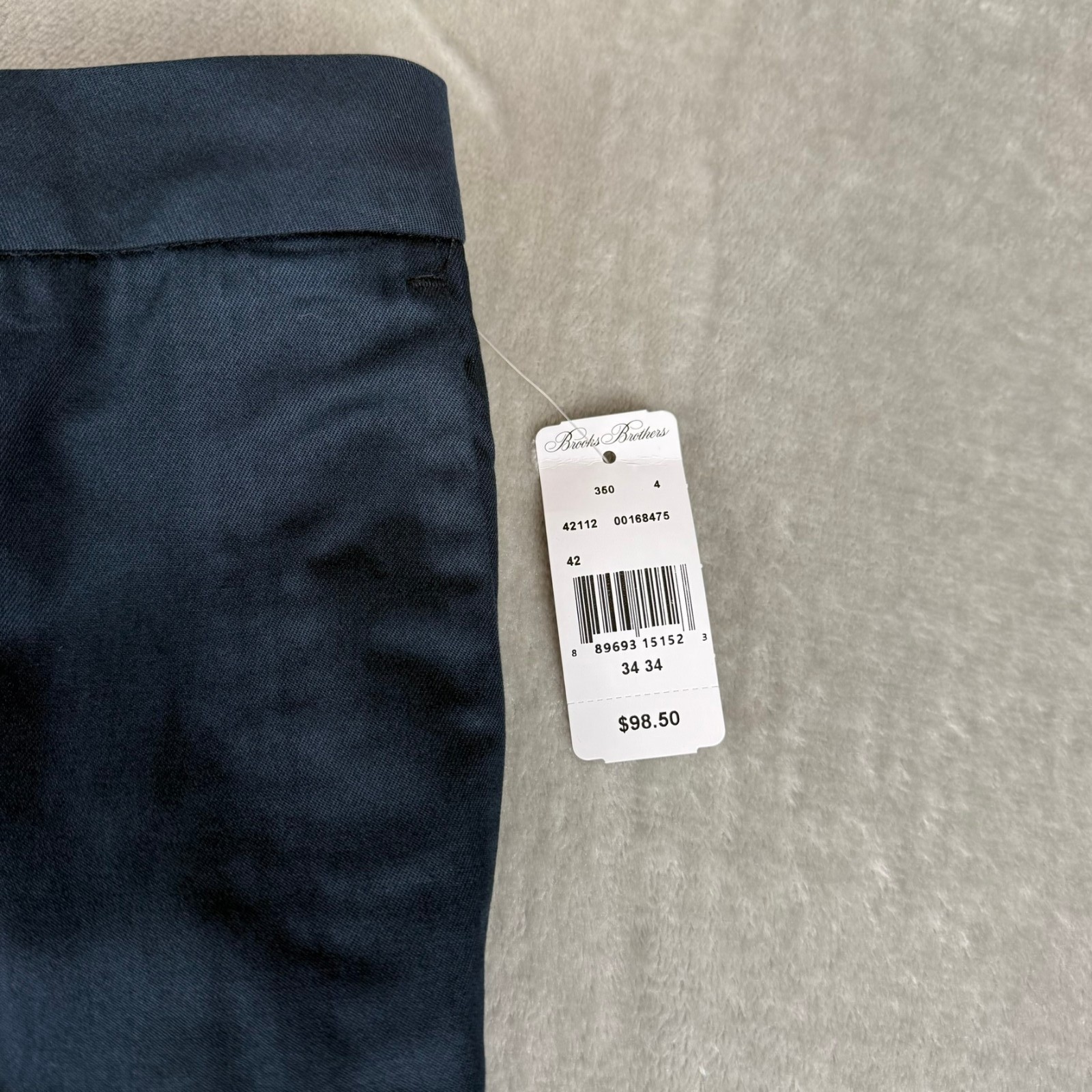 Brooks Brothers Stretch Advantage Chino Pants Mens 34×34 Navy Blue $98 New NWT