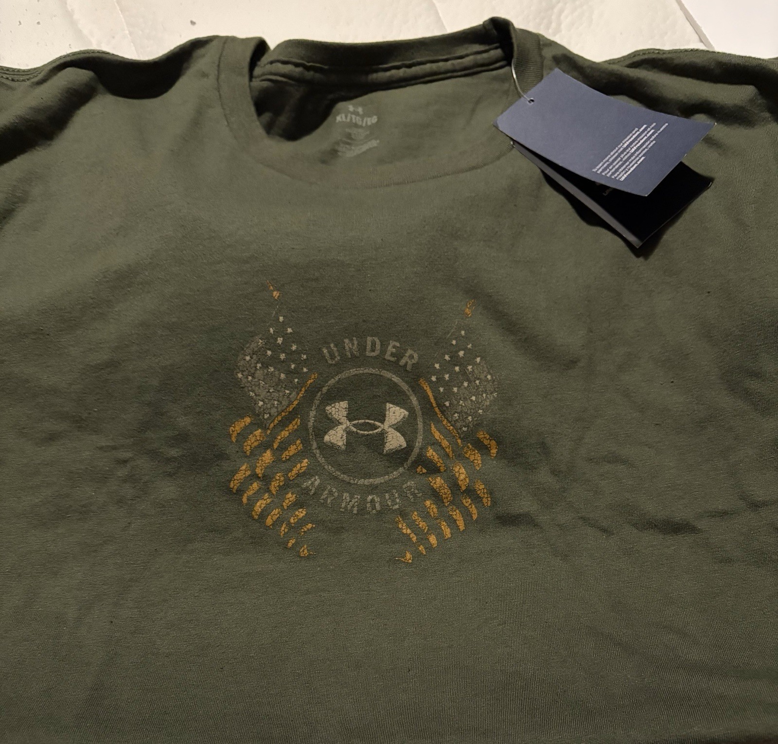 Under Armour Men’s Freedom Snake T-Shirt, Dark Green, XL, New