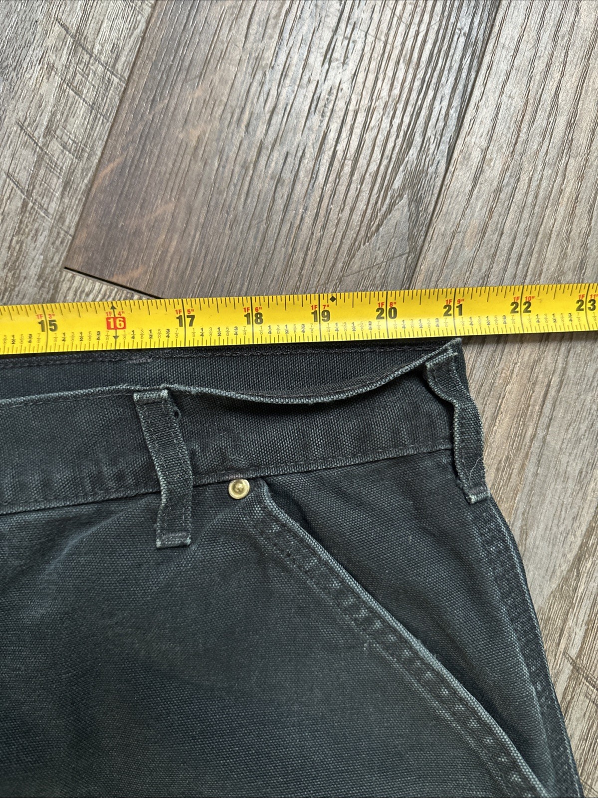 Carhartt B01 Black Double Knee Work Pants Mens Size 42/30 USA Workwear Denim