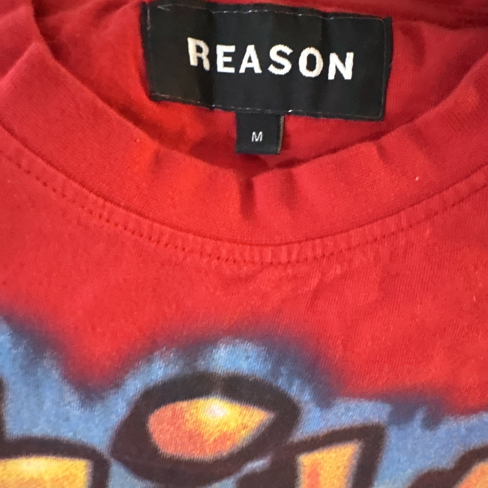 Reason Men’s M Red “Still Trappin” Street King Graphic Crew Neck T-Shirt