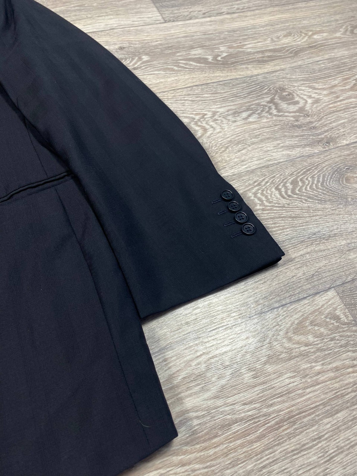 Canali Mens Blazer Muslin Wool Viscose Black Check UK 54 two button