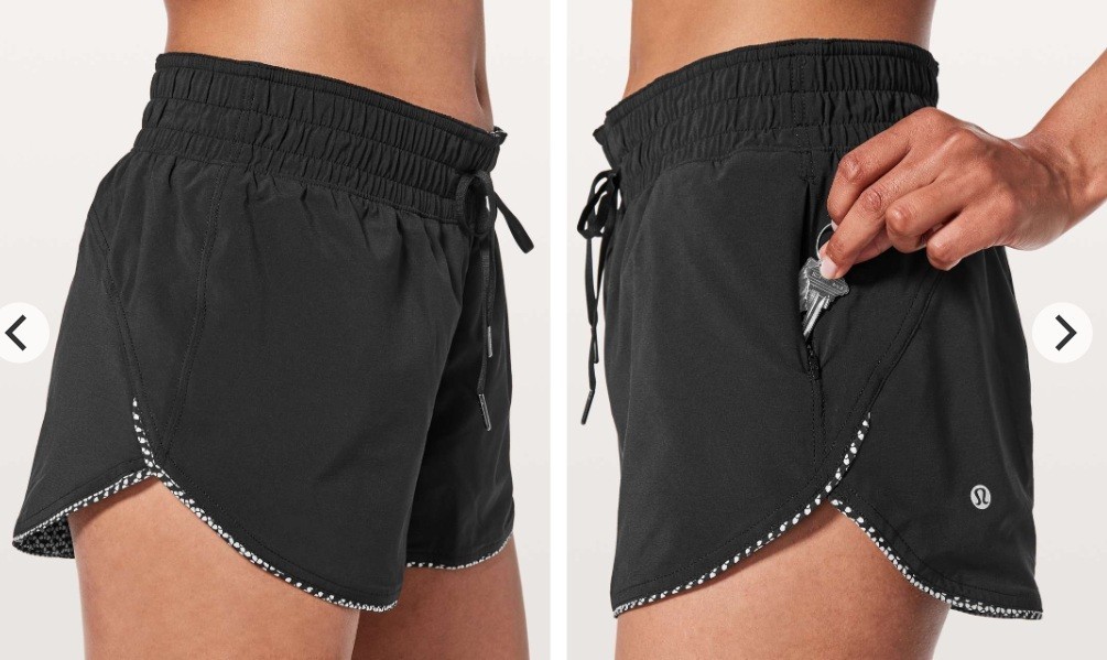 Lululemon Women’s Size 4 Choose A Side Short 3″ Reversible Black / Monochromic