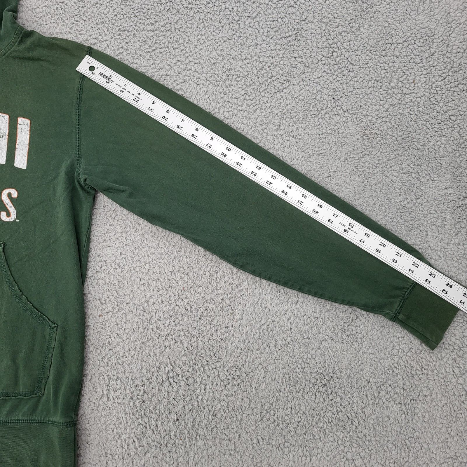 Miami Hurricanes JanSport Hoodie Mens Small Green Pullover Pockets