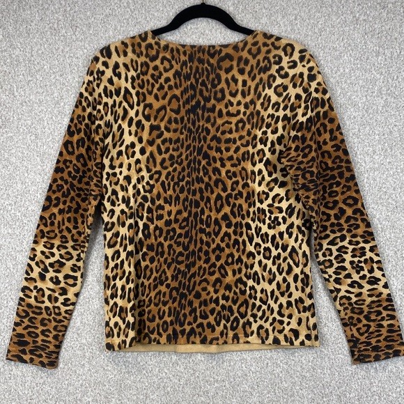 Jones New York leopard print sweater M classic Animalia print neutral basics