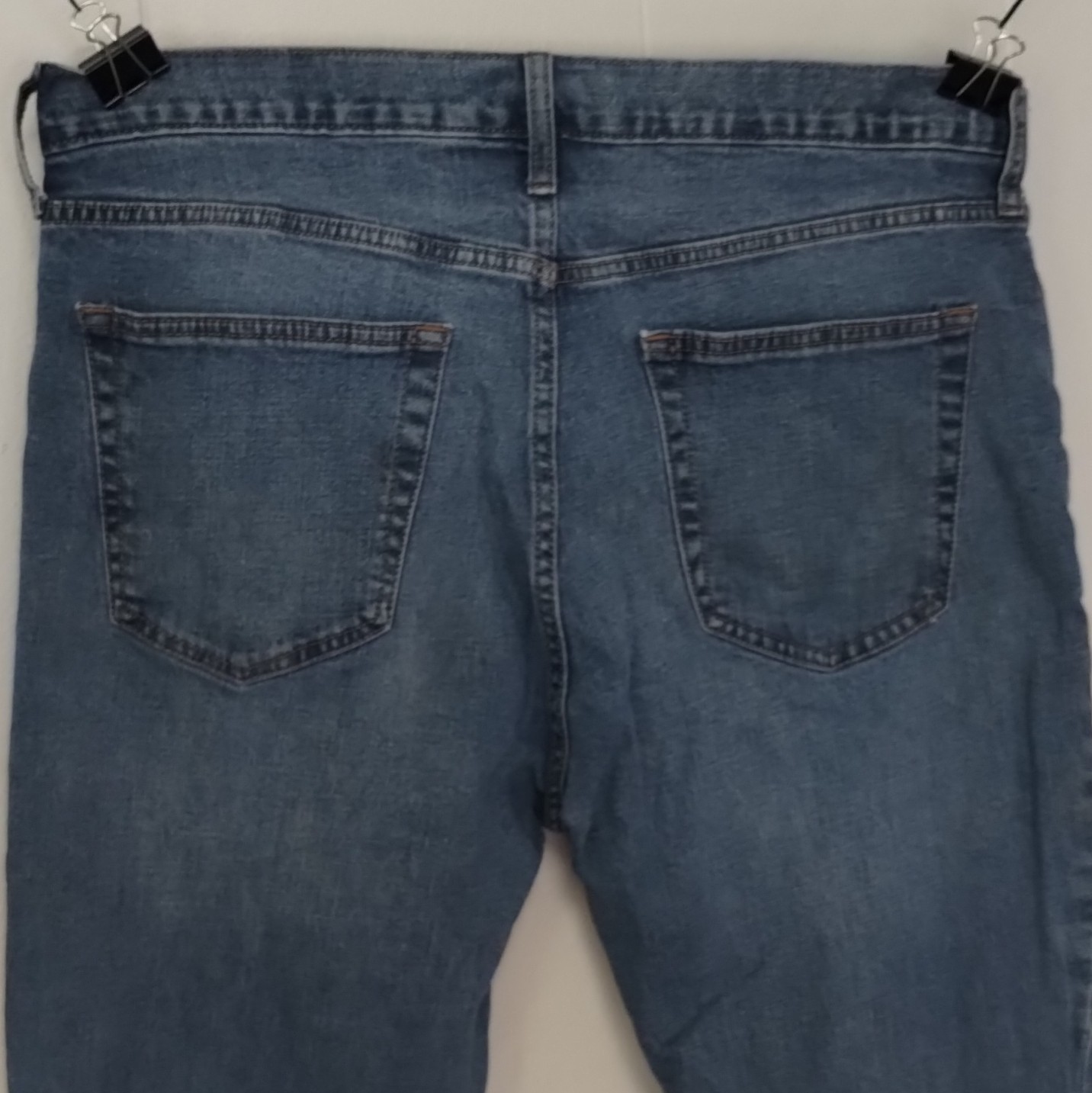 Old Navy Straight Fit Built-In Flex Blue Denim Jeans Mid Rise 5-Pocket