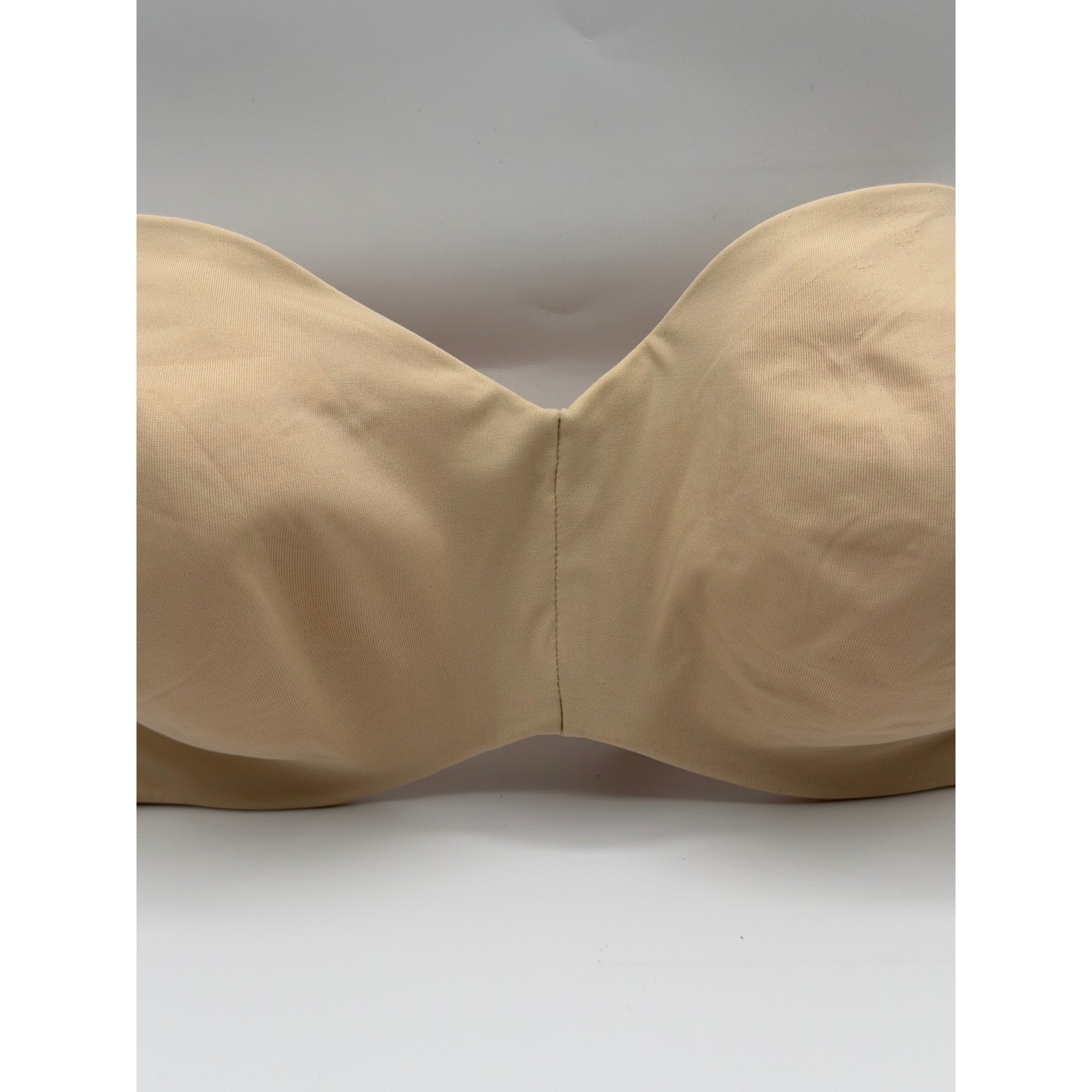 Delimira Strapless Bra Womens 36DD Beige Underwire Molded W592J Full Coverage