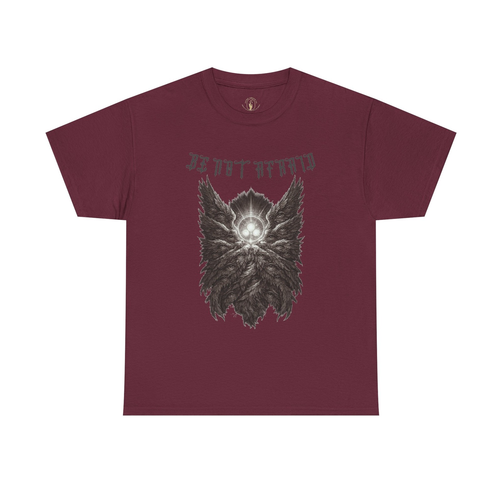 Be Not Afraid Seraphim Angel Wings Skull Tee | T-Shirt