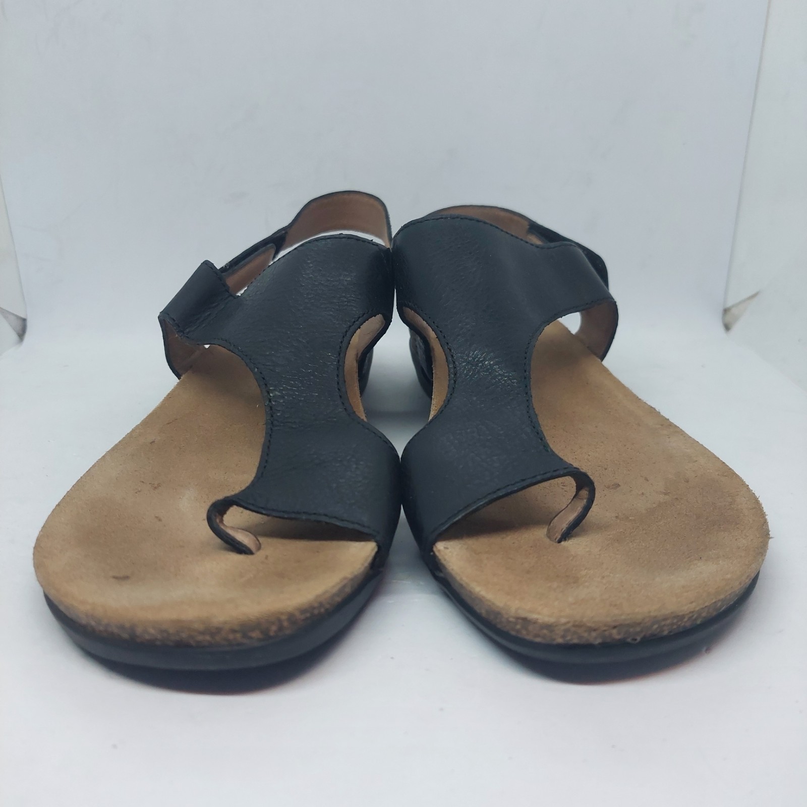 Dansko Reece Sandals Black Leather Thong Slide Womens Size EU 40 US 9.5-10