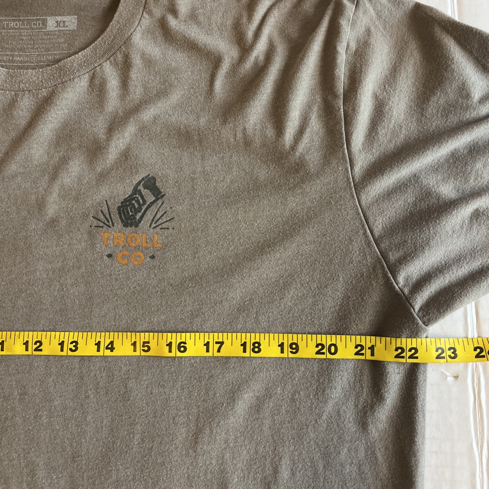 Troll Co Clothing Dirty Hands Clean Money T Shirt Men’s XL Brown Knuckle Busters