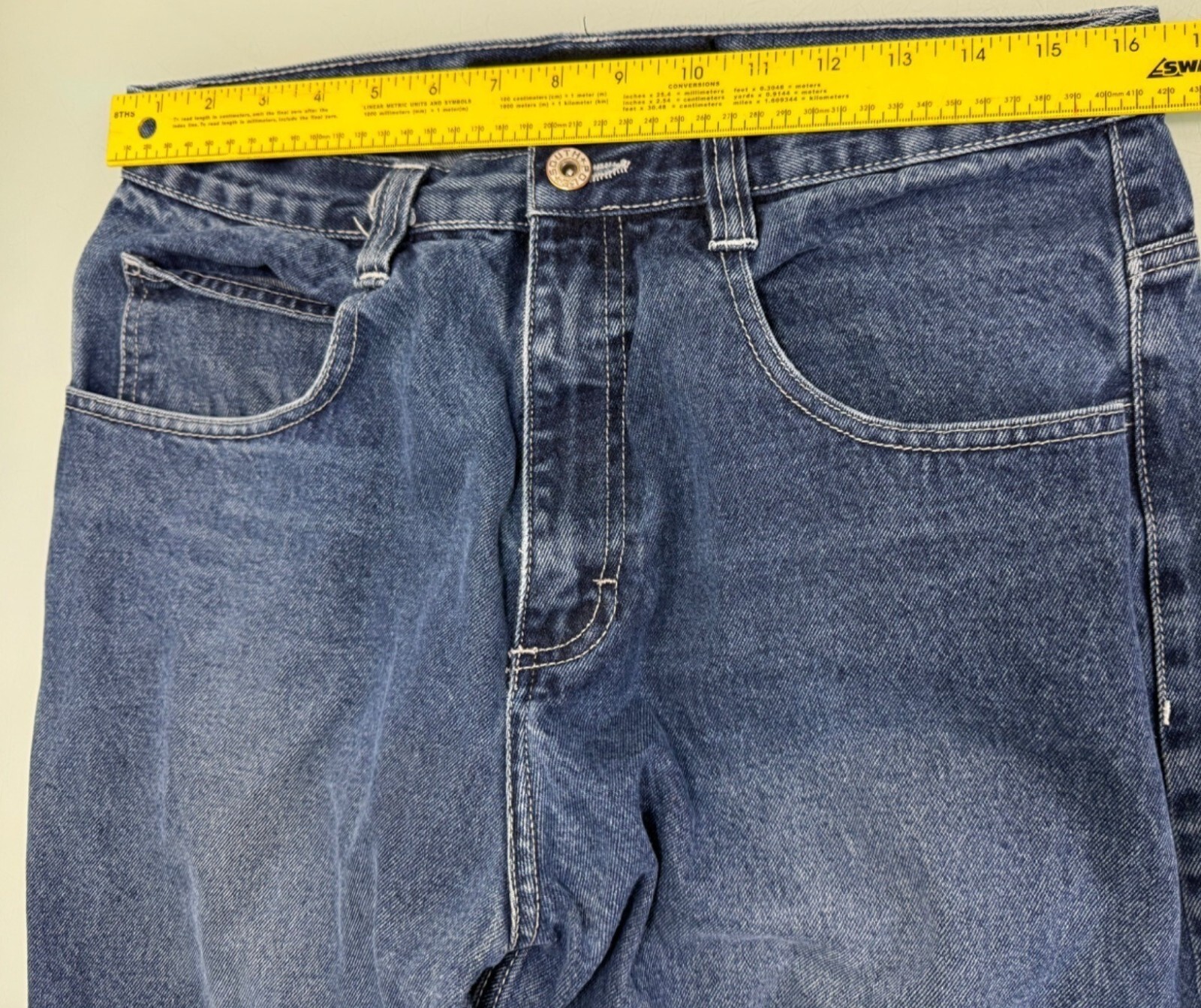 Vintage Southpole Men Jeans 34X32 Baggy Y2k 90s Skater Grunge Hip Hop JNCO Style