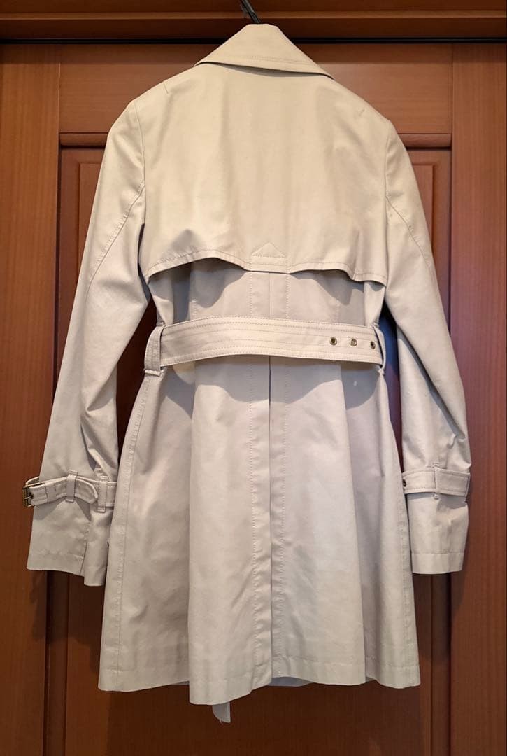 BURBERRY BLUE LABEL Beige Trench Coat Nova Check Womens Size 38