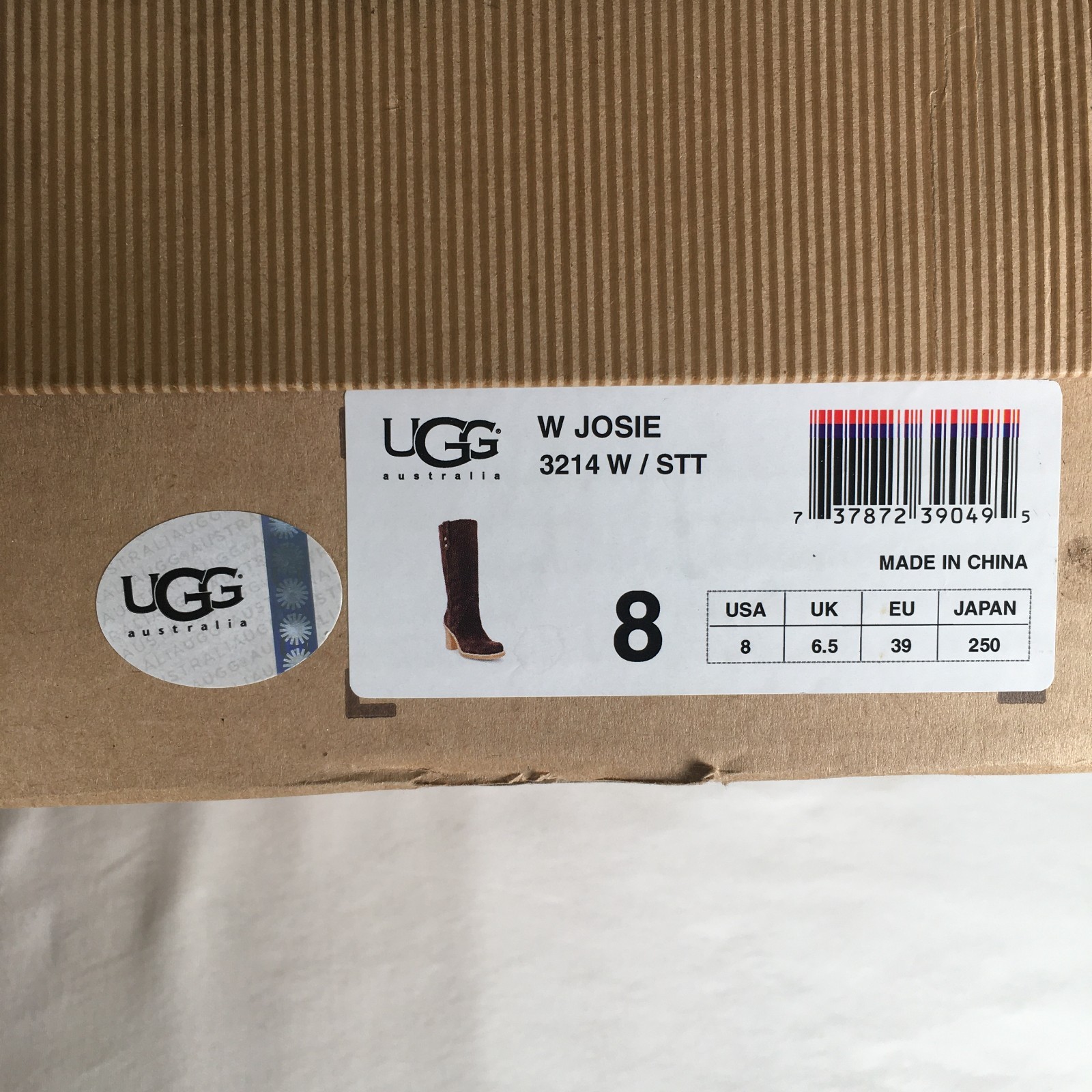 UGG Australia Chocolate Suede Leather Knee High Heel Boot Pull-On Women’s 8