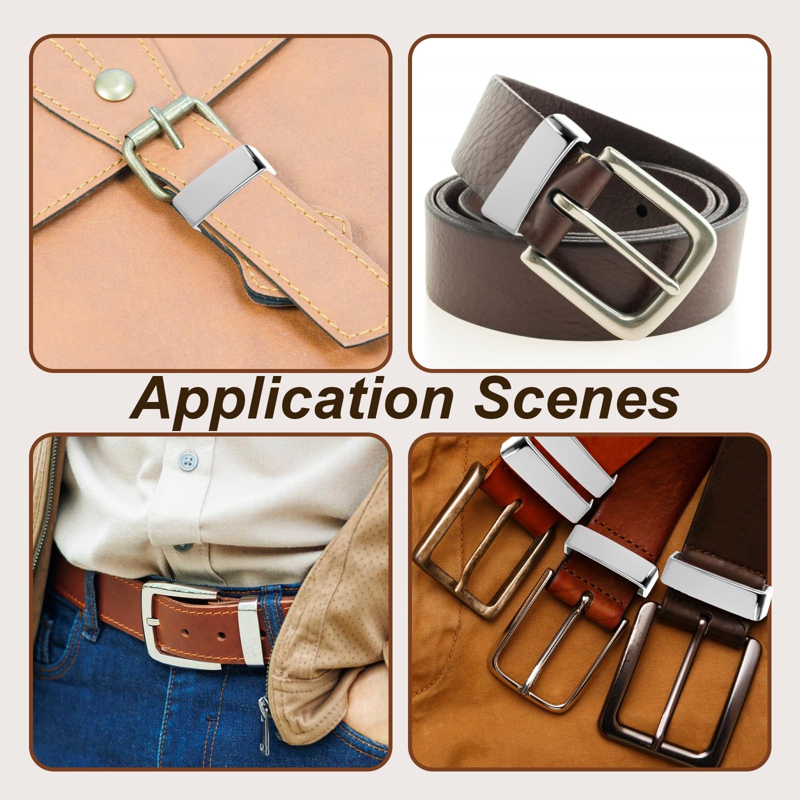 4PCS Anti-Slip Belt Keepers Ã¢â‚¬â€œ 1.5 Stainless Steel Loops for MenÃ¢â‚¬â„…