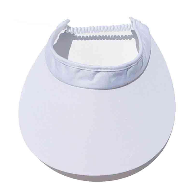 Ladies Cotton Sun Visor, Coil Lace Closure, Andrea’s Hat Shop 4″ Brim UV protect