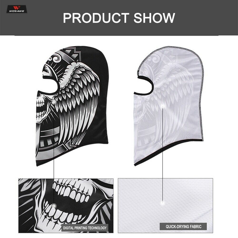 Tactical Full Face Masks Thin Skull Balaclava Motorcycle Bike Helmet Liner Hat