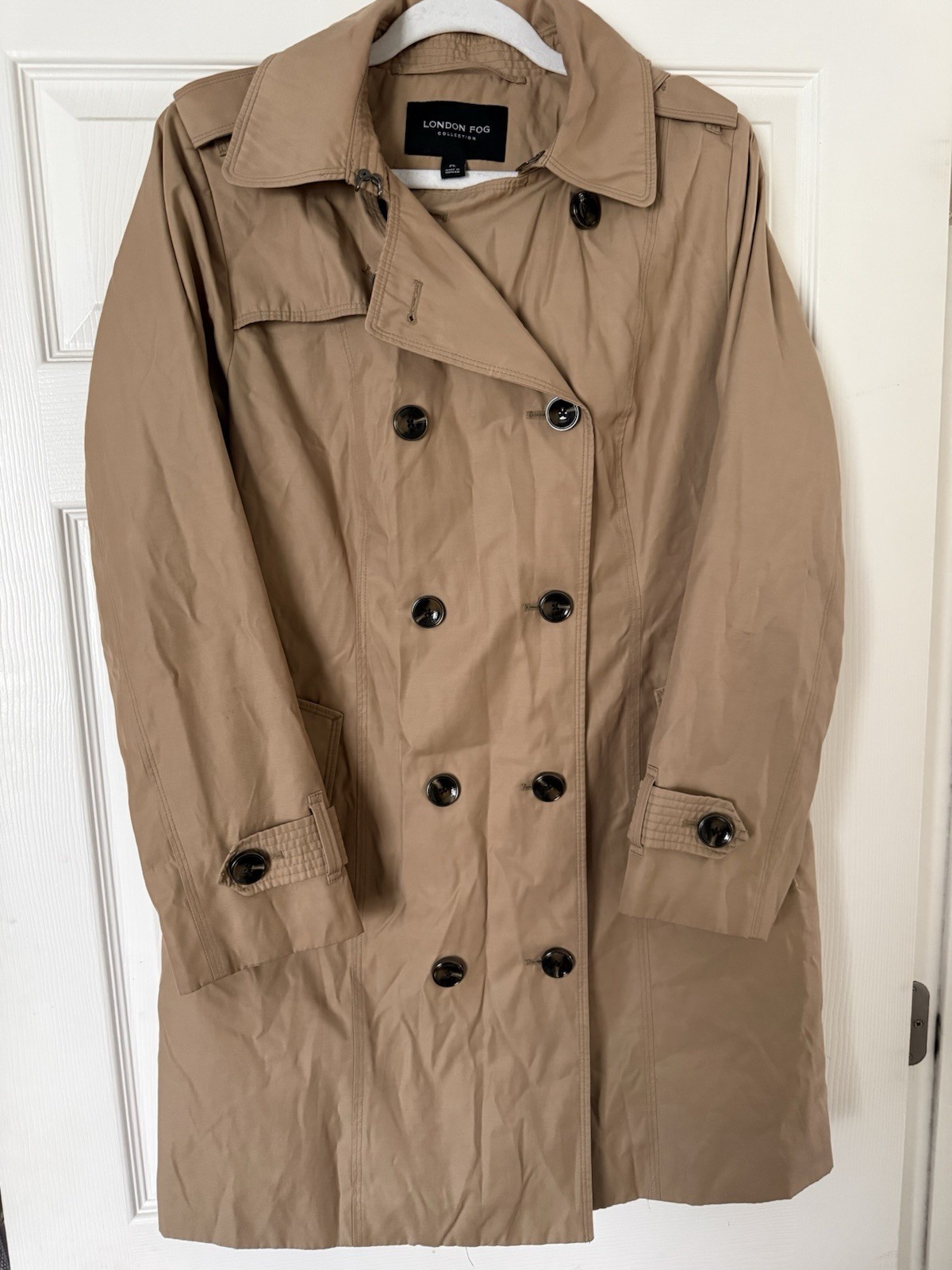 London Fog Women’s Double Breasted Trench Coat Size PL
