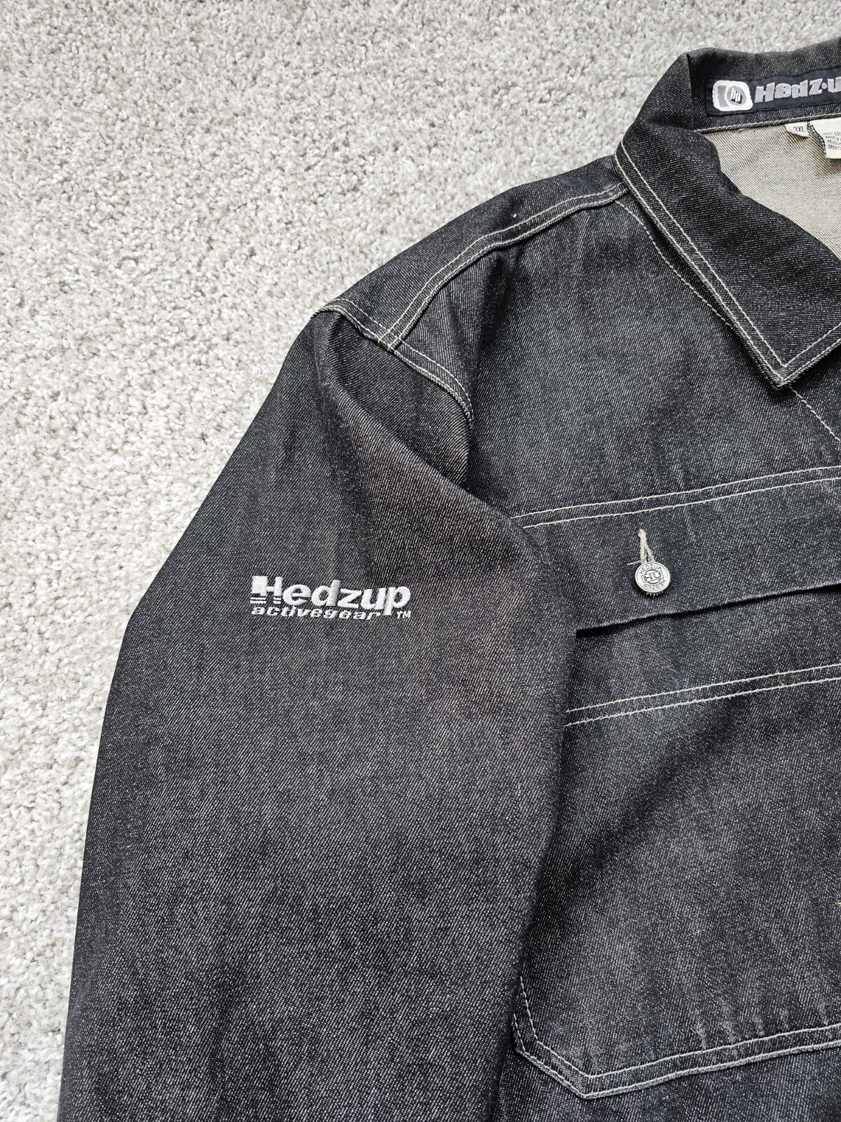 Hedz.up Jackets Sz 3XL/ Denim Jean Jacket/Hip-Hop Streetwear/Hong Kong/Vintage