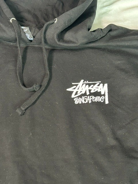 Stussy “Singapore Chapter” Black Pullover Cut-Tag Hoodie – XXL