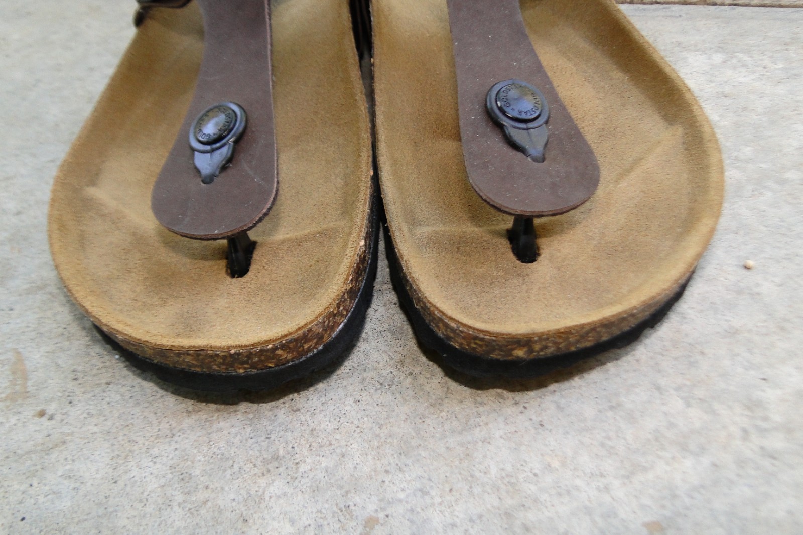 Goldstar Leather Brown Thong Women Flip Flop Sandals Made in Italy Size 40 US 9