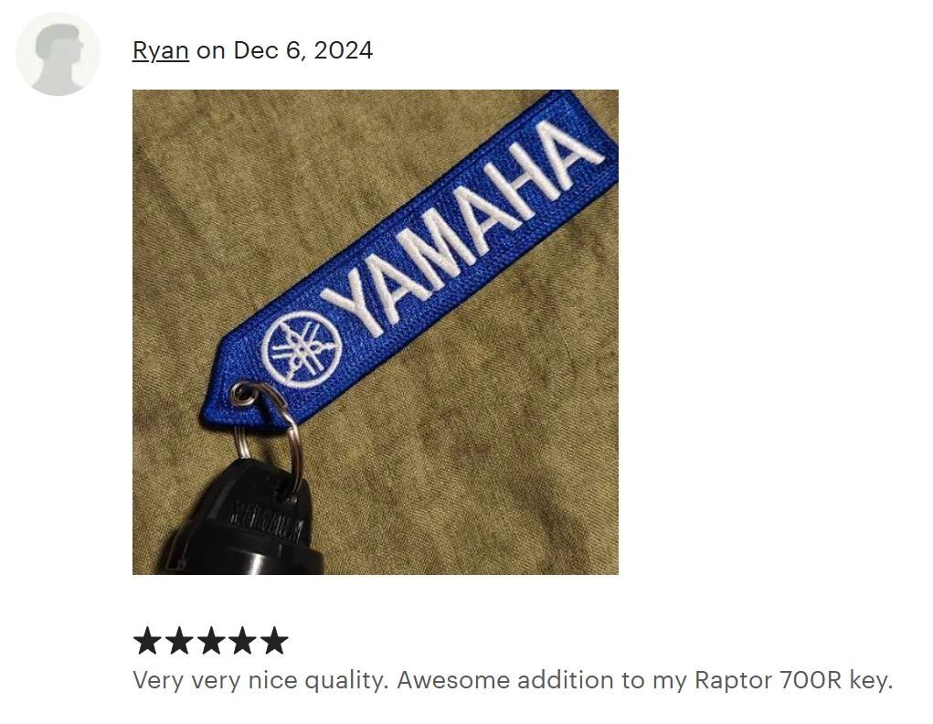 Yamaha Double Sided Biker Keychain Yamaha Lovers Key Holder Motorcycle Key Tag