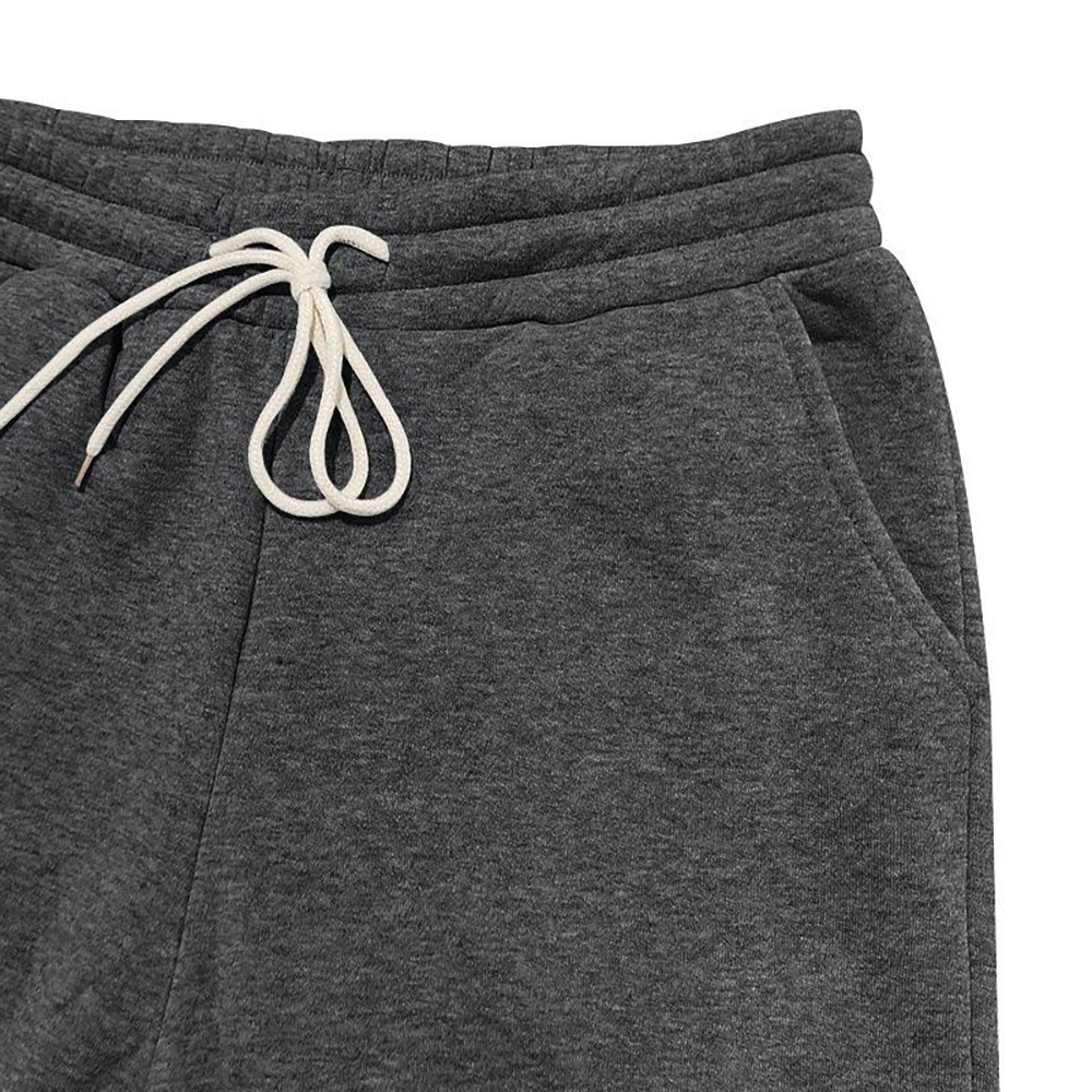 Spring Fall Men’s Cargo Joggers Soft Fleece Sweatpants Multi-Pockets Drawstring