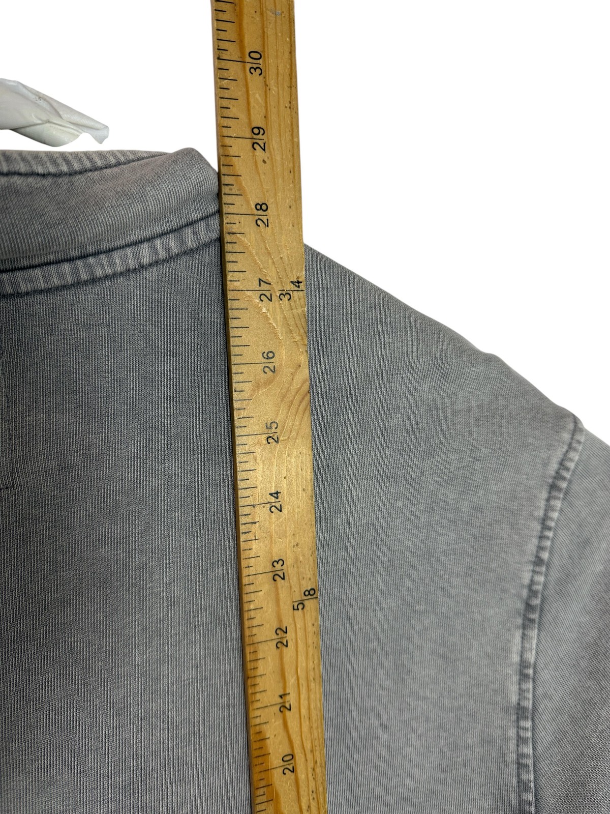 C&C California Pullover Mens Medium Gray Vintage Wash 1/4 Zip Sweatshirt