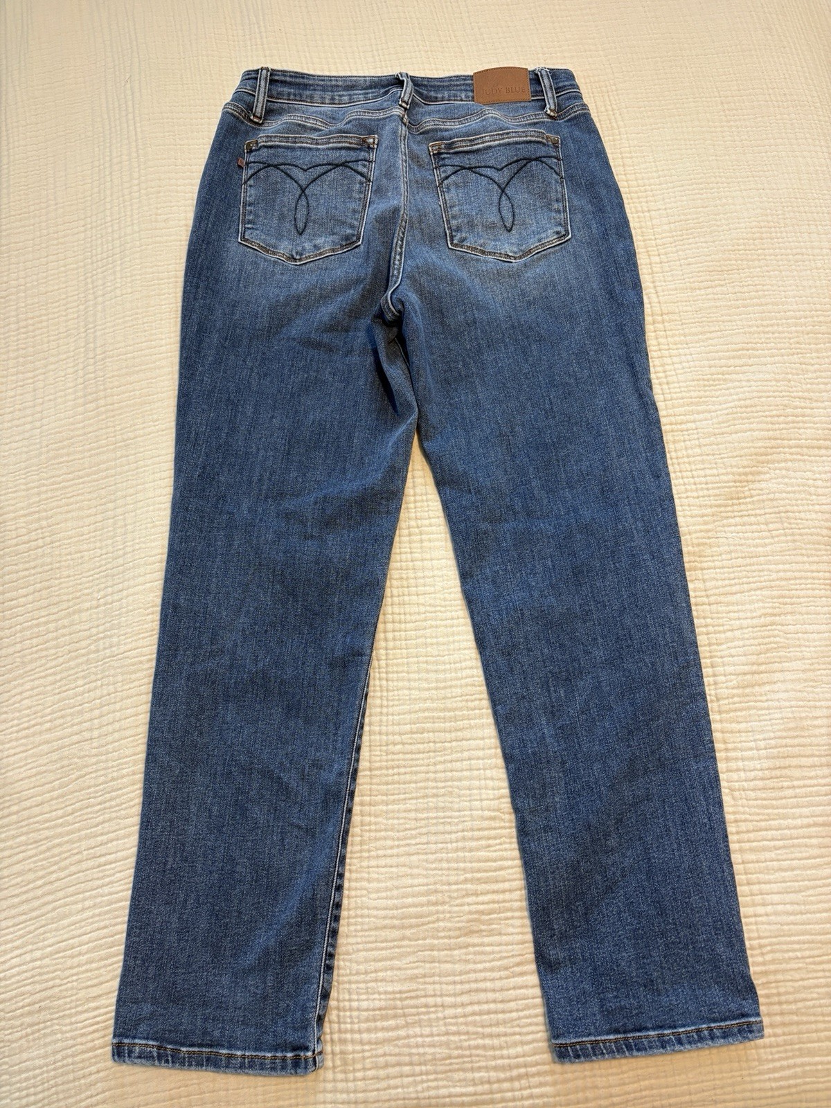 Judy Blue Boyfriend Fit Jeans Size 13/31 Blue Denim High Rise Western Zipper Fly