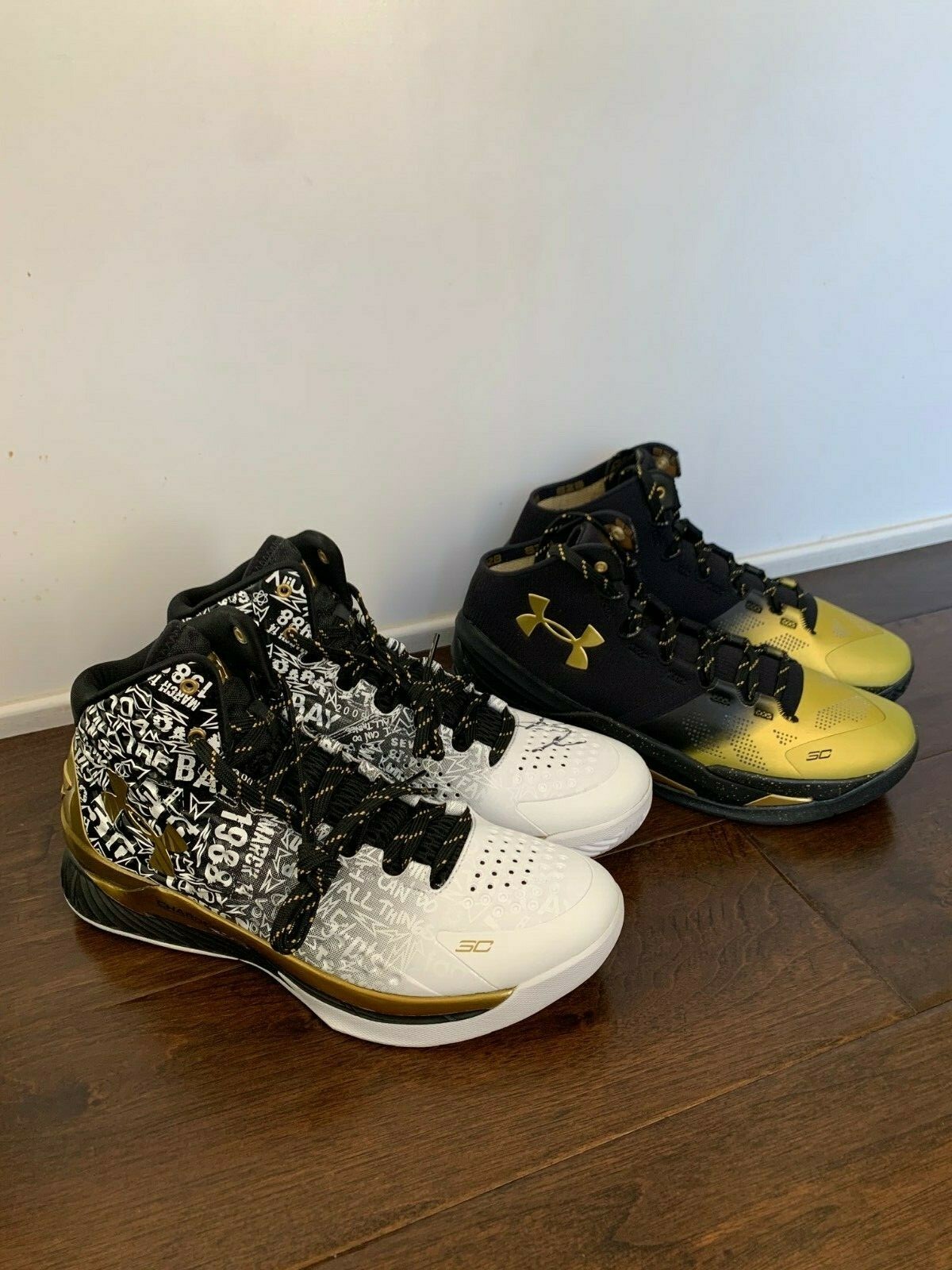 SIGNED Steph Curry B2B MVP Pack Sz 10.5 UA back 2 back