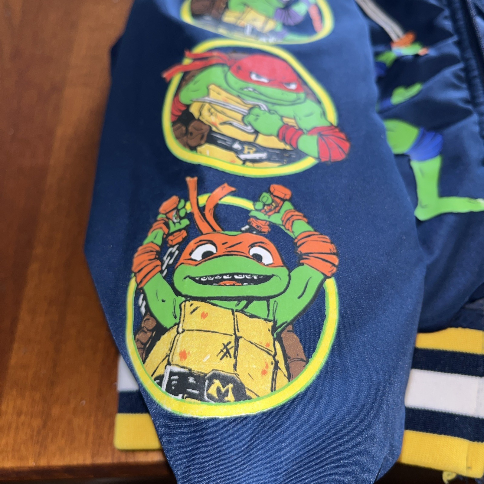 TMNT Teenage Mutant Ninja Turtles Boys Bomber Jacket Size 10/12 Mutant Mayhem