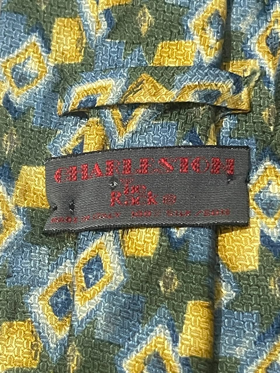 Charleston Tie Rack 100% Silk Geometric Tie Made in Italy