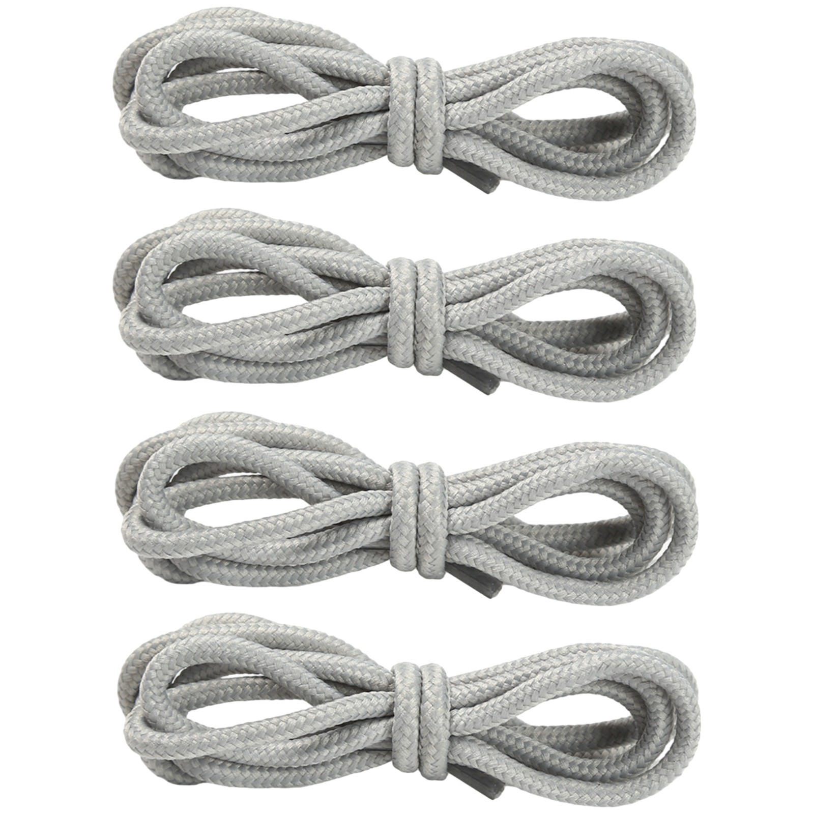 4mm Round Polyester Shoelaces 1/8″ Solid Color All Shoe Types 4 Feet, 2 Pair