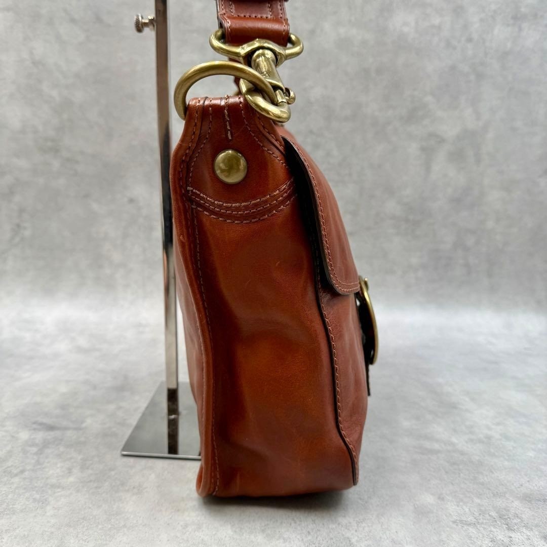 COACH 11419 Bleecker Soho Y2K Leather Shoulder Bag Brown Braided Strap Vintage