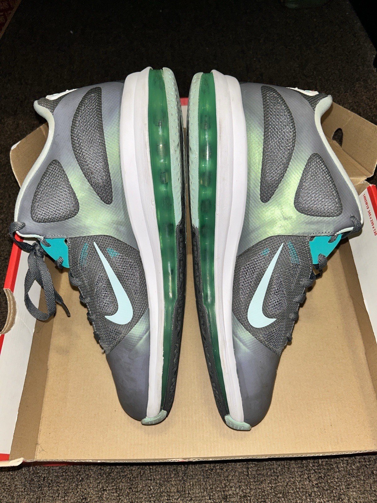 Nike LeBron 9 IX Low Easter Dark Grey/Mint/Candy/Cool Grey Men’s Size 12