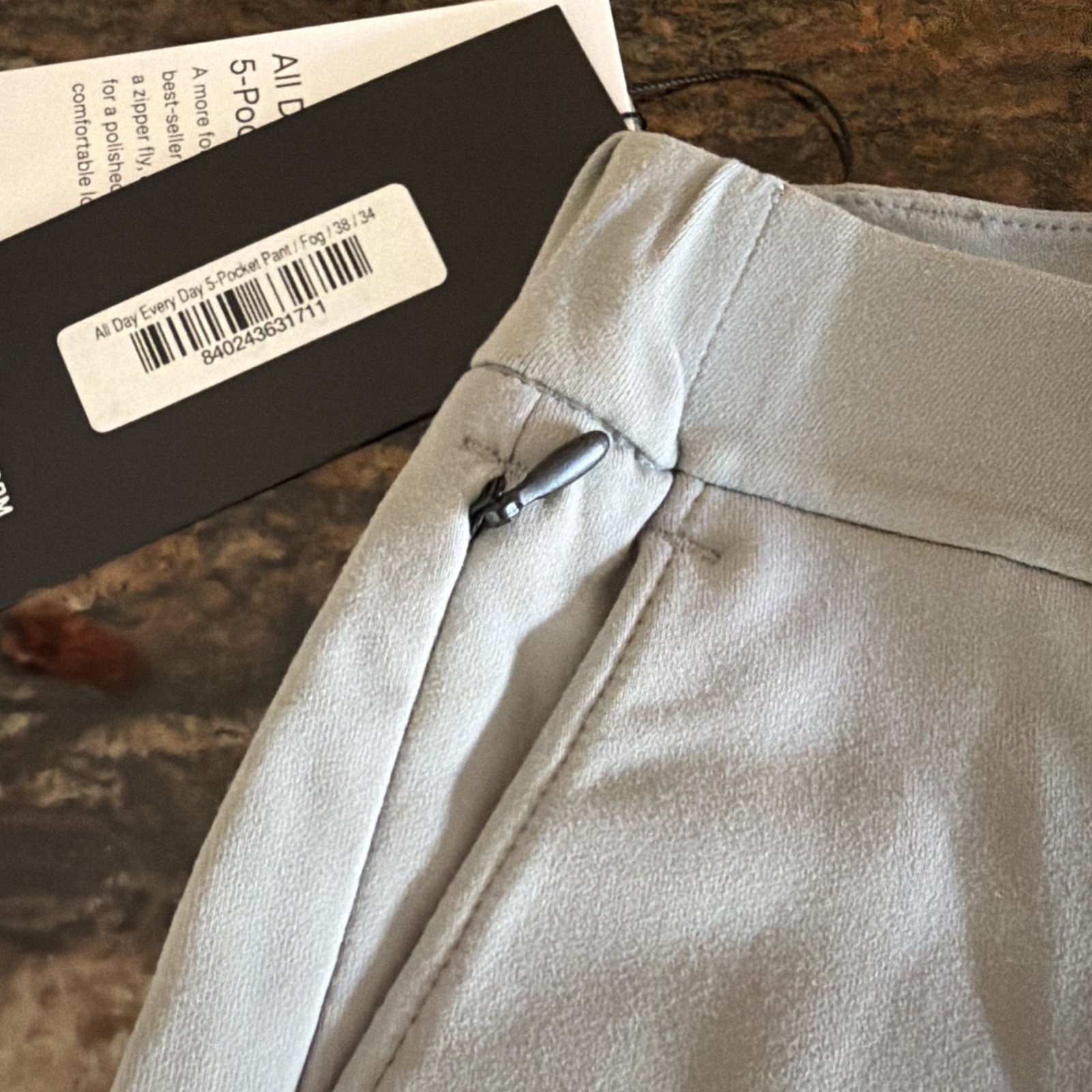 Public Rec All Day Every Day 5 Pocket Pants Mens 38×34 Tall Gray Fog Stretch